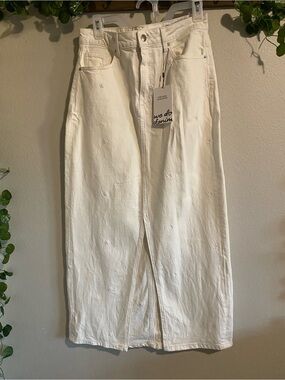 Vero Moda Cream Denim Top with Brand Tag